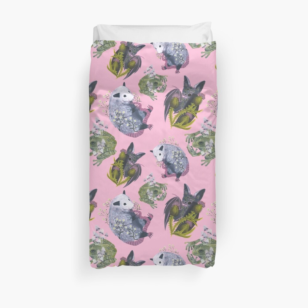 flowers and friends Duvet Cover