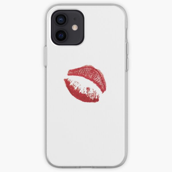 Kissing mouth in greeting iPhone Soft Case