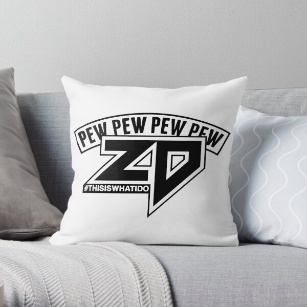 The Official ZD Sticker Throw Pillow
