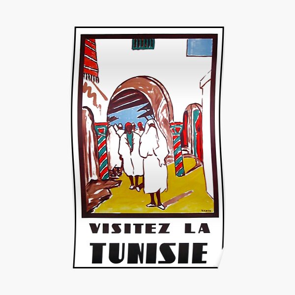 Visitez La Tunisie Tunisia Africa Vintage African Travel Advertisement Poster