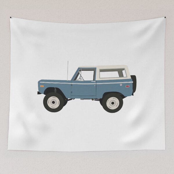 Item preview, Vintage Blue Ford Bronco designed and sold by elmma design.