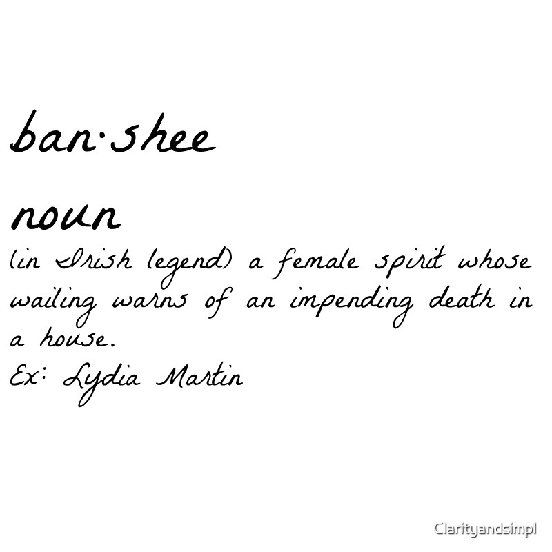 definition-of-a-banshee-stickers-by-clarityandsimpl-redbubble