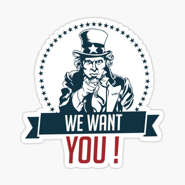 Details about   Uncle Sam I want you  car window vinyl decal 