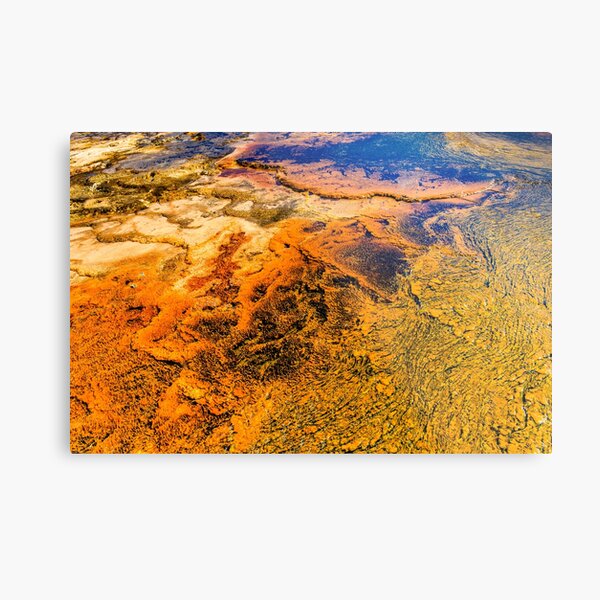 Mineral Deposits Abstract Yellowstone National Park Metal Print