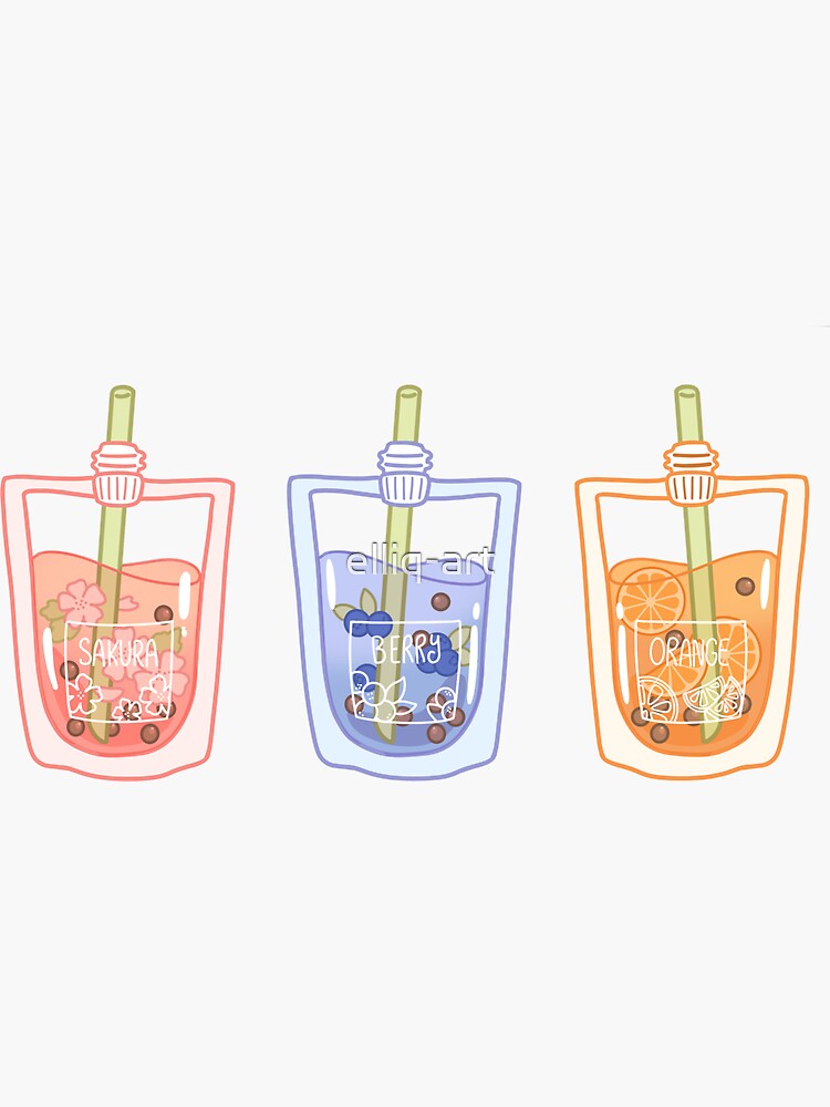 Boba Drink  Sticker for Sale by elliq-art  Kawaii stickers, Aesthetic  stickers, Drink stickers