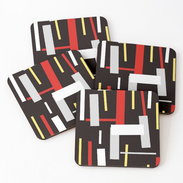 Item preview, Black red grey white retro pattern  designed and sold by Sweetsavy.