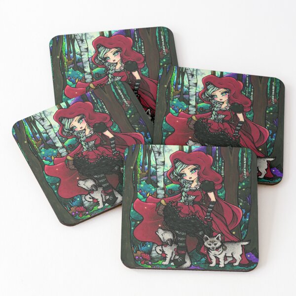 Item preview, Red Riding Hood with Big Bad Wolf Pups designed and sold by hannahlynnart.
