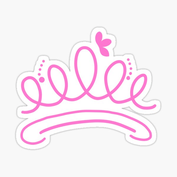 "Cute pink crown " Sticker by emma7797 Redbubble