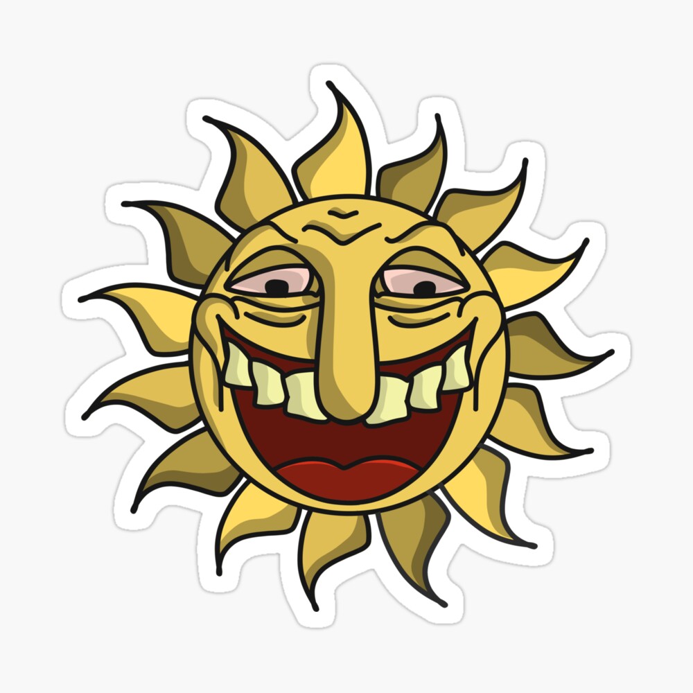 Creepy Sun Cartoon