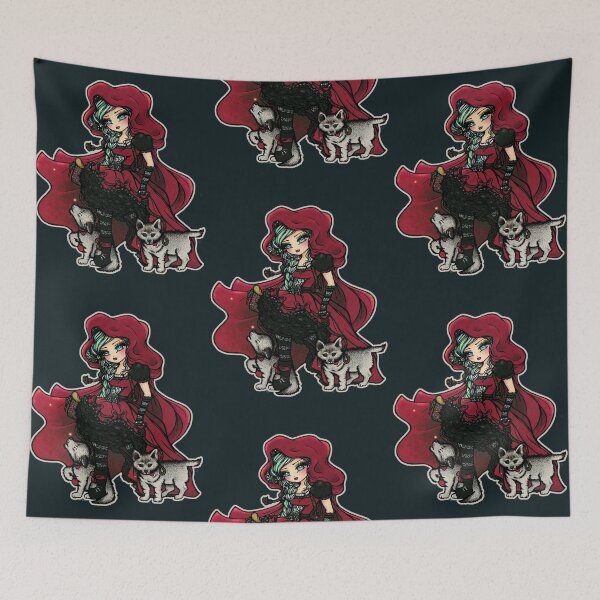 Item preview, Red Riding Hood with Big Bad Wolf Pups designed and sold by hannahlynnart.