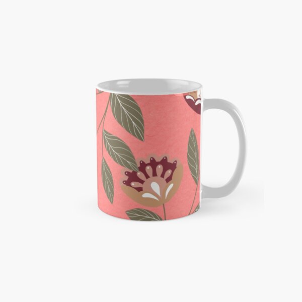 Pink Floral Design Classic Mug