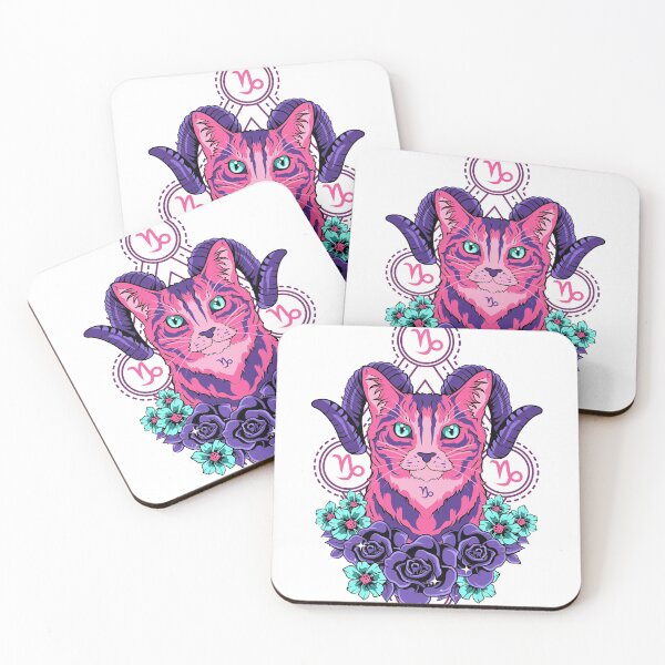 Item preview, Tabby Cat Capricorn Zodiac Sign Birthday Gift Floral  designed and sold by ABMStudio.