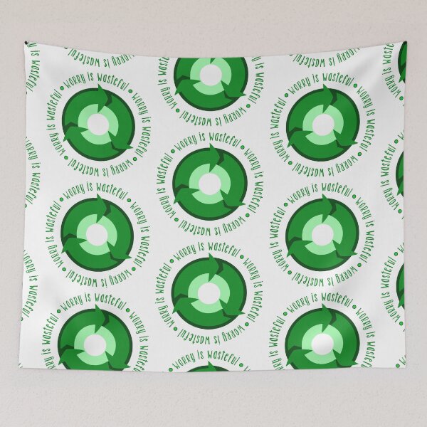 Item preview, Worry is wasteful - recycle happiness - worry bug - worry less - don't worry, be happy - positive vibes designed and sold by smooshfaceutd.