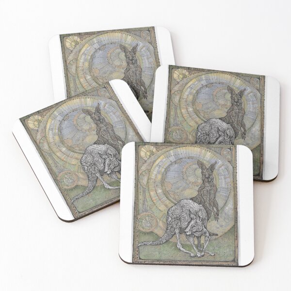 Item preview, Albino, patterned kangaroo  designed and sold by Chobek.