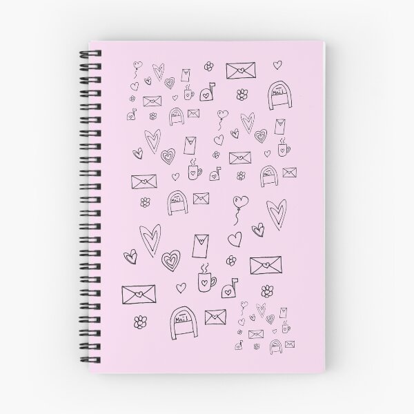 Item preview, Pink Hearts doodle print designed and sold by Durhamdoodles.
