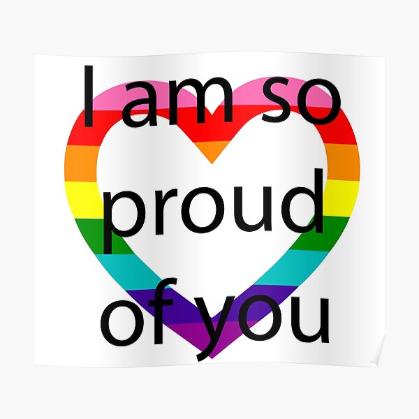 So Proud Rainbow Heart Poster