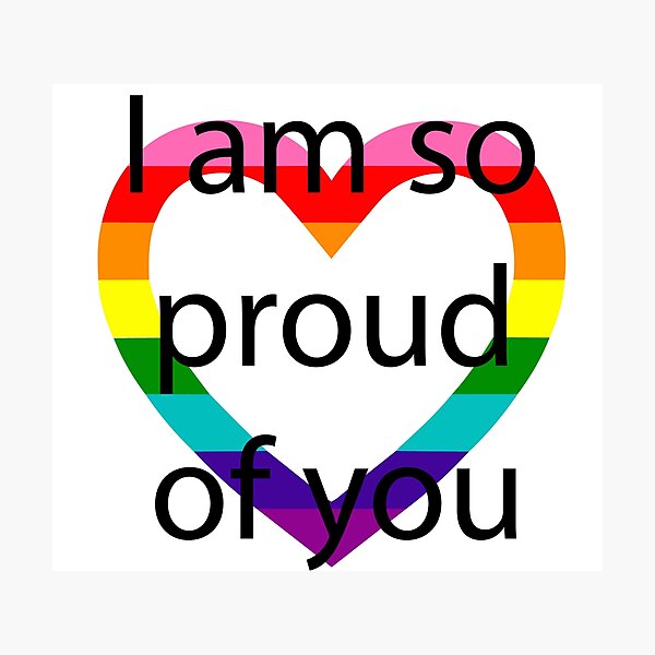 So Proud Rainbow Heart Photographic Print