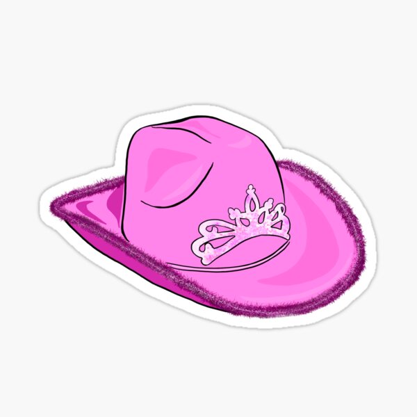 Pink Cowboy Hat Stickers Redbubble