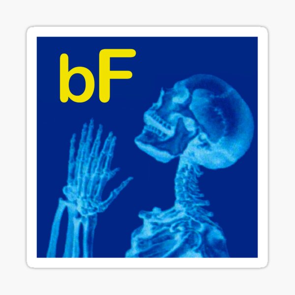 2020 Darker Skelly BF logo with white border Sticker