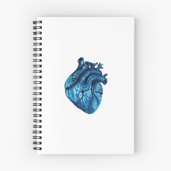 Item preview, Blue Valentine Anatomical Heart Watercolor designed and sold by Jules Inkwell.
