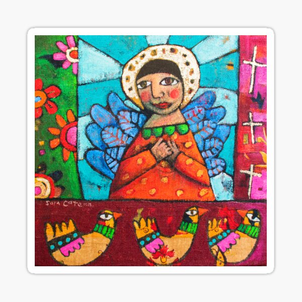 Madonna and her Lovebirds Sticker