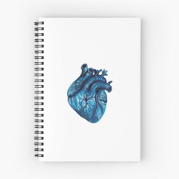 Item preview, Blue Valentine Anatomical Heart Watercolor designed and sold by Jules Inkwell.