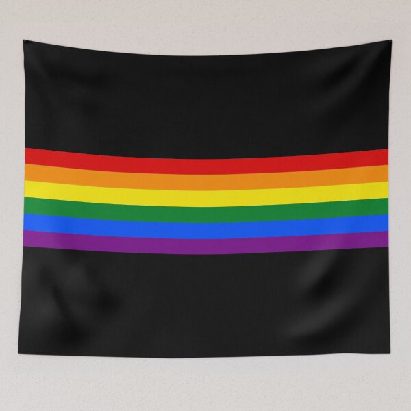 Artikelvorschau, Gay Pride Flag Horizontal Stripe on Black entworfen und verkauft von Vernen Ink.