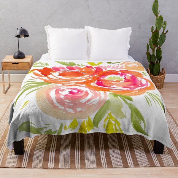 Artikelvorschau, Schöner Aquarellblumenblumenstrauß - Rosen und Pfingstrosen entworfen und verkauft von Ilze Lucero.
