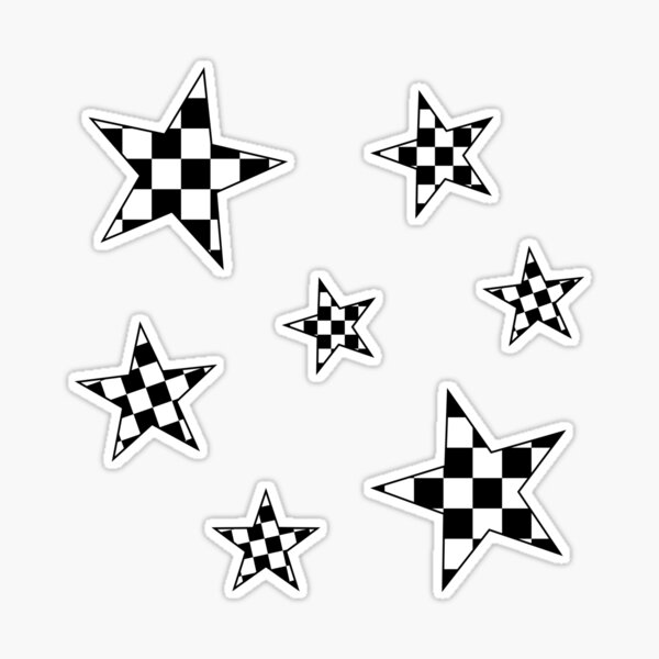 checkerboard stars Sticker for Sale by meganpiser