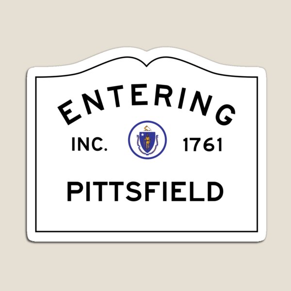 Entrar en Pittsfield Massachusetts - Señalización de la Mancomunidad de Massachusetts Imán