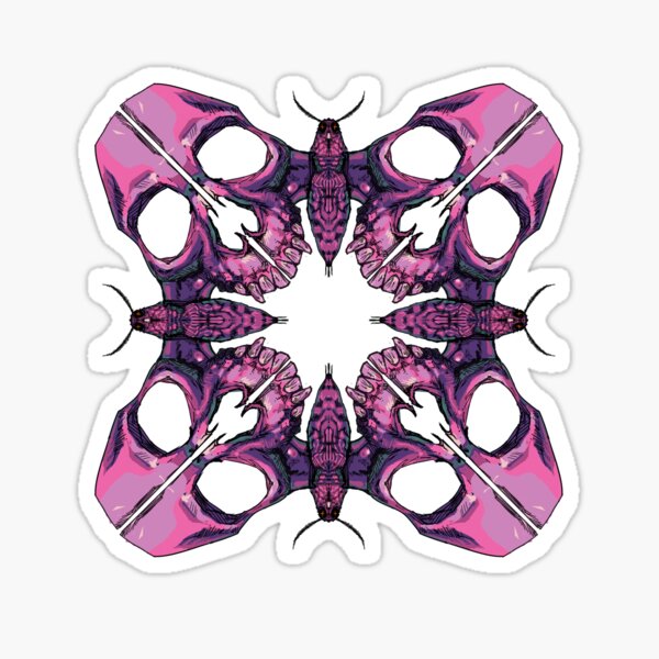 Mothskull Illustrative Sticker