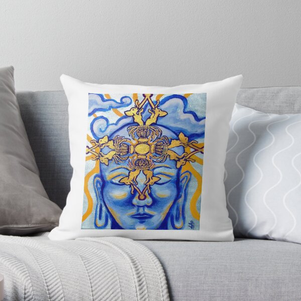 Meditating Buddha Throw Pillow