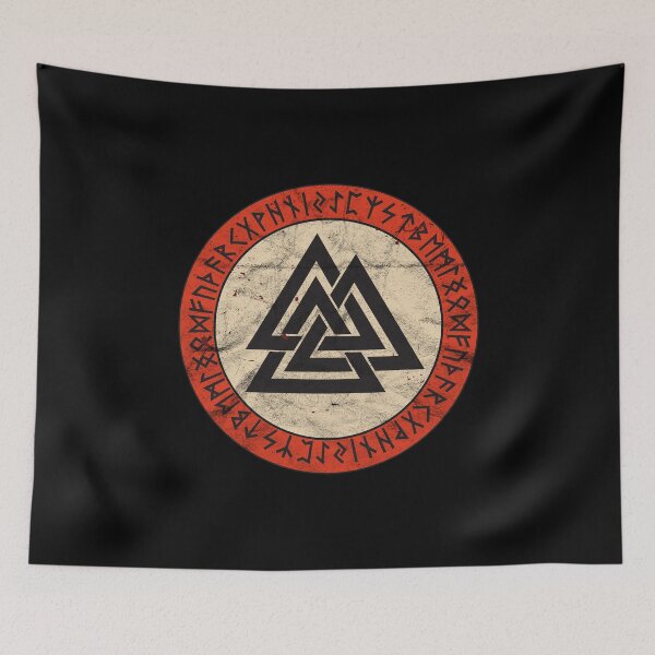 Item preview, Viking Knot Valknut Odin Wotan Old Norse Mythology Warrior design designed and sold by A-Fashion.