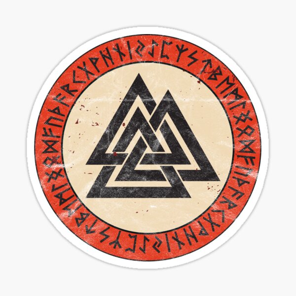 Item preview, Viking Knot Valknut Odin Wotan Old Norse Mythology Warrior design designed and sold by A-Fashion.
