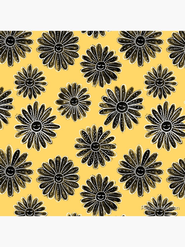 Smiley black flowers by morden