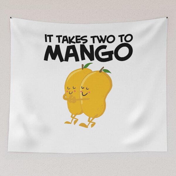 Item preview, It takes two to Mango funny fruit pun designed and sold by Miftees.