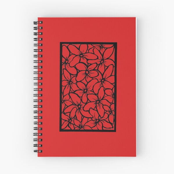 Item preview, Red Impatiens Block Flowers | Floral Design  designed and sold by Monochromatics by Corie Mae Dark.