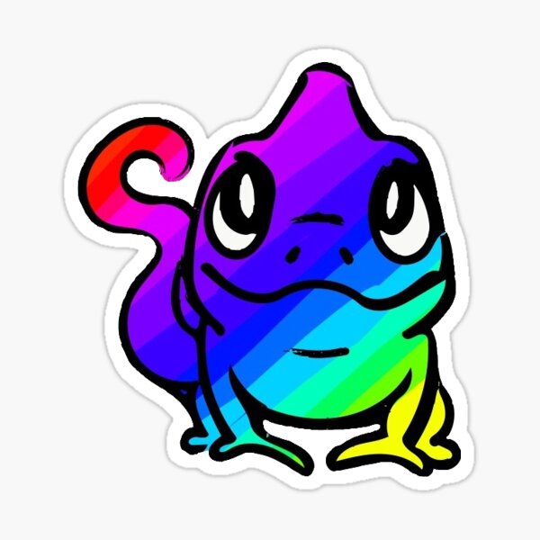 Rainbow Chameleon Sticker For Sale By Bumblybean Redbubble 9401