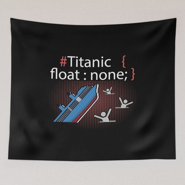 Aperçu de l'œuvre Programmation du code source Titanic CSS CSS HTML créée et vendue par redshirtz.