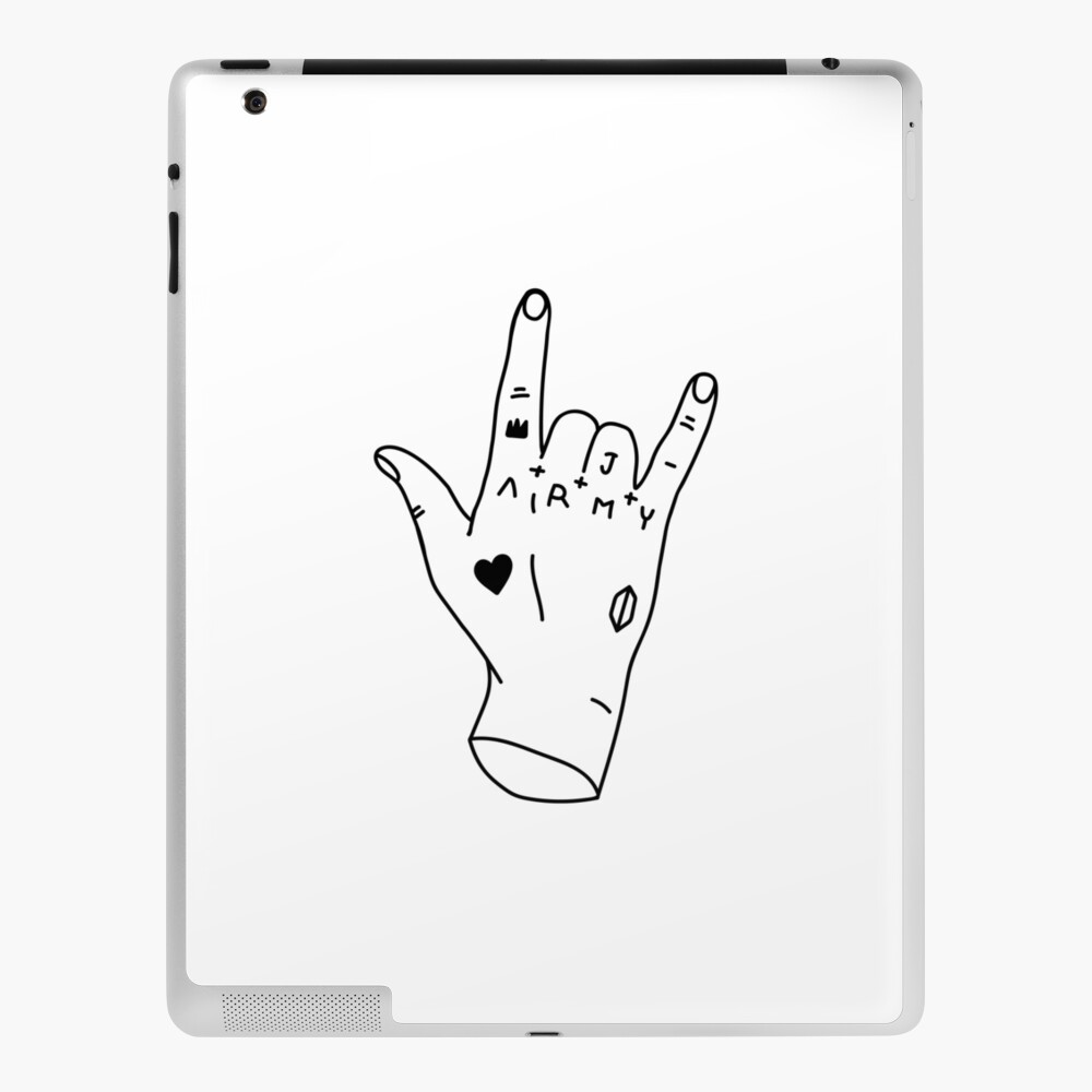 Bts Jk S Hand Tats Ipad Case Skin By Daniellewadih Redbubble