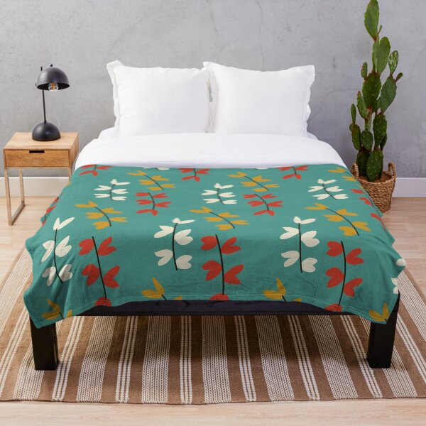 Item preview, Floral pattern in blue, orange and gold designed and sold by DeborahAnnsShop.