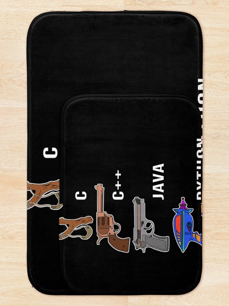 Thumbnail 5 of 6, Bath Mat, Choose Your Weapon | Python Coder | Hacking Coding designed and sold by Cedinho.
