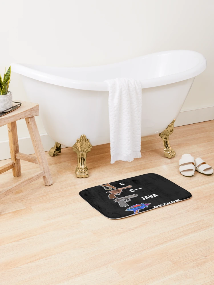 Thumbnail 2 of 6, Bath Mat, Choose Your Weapon | Python Coder | Hacking Coding designed and sold by Cedinho.