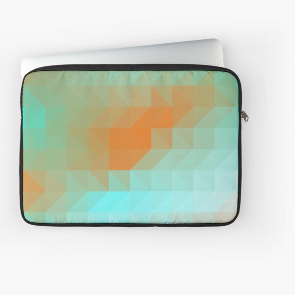 Triangles Aqua Orange Laptop Sleeve