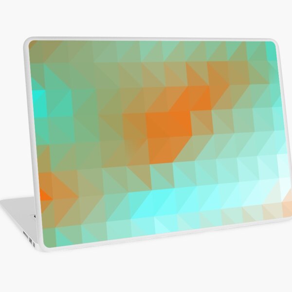Triangles Aqua Orange Laptop Skin