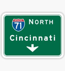 Cincinnati, OH Road Sign Sticker