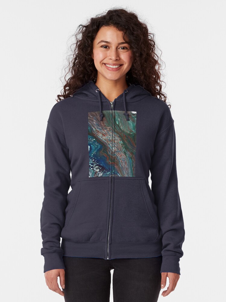 Alternate view of Stream of Consciousness Zipped Hoodie