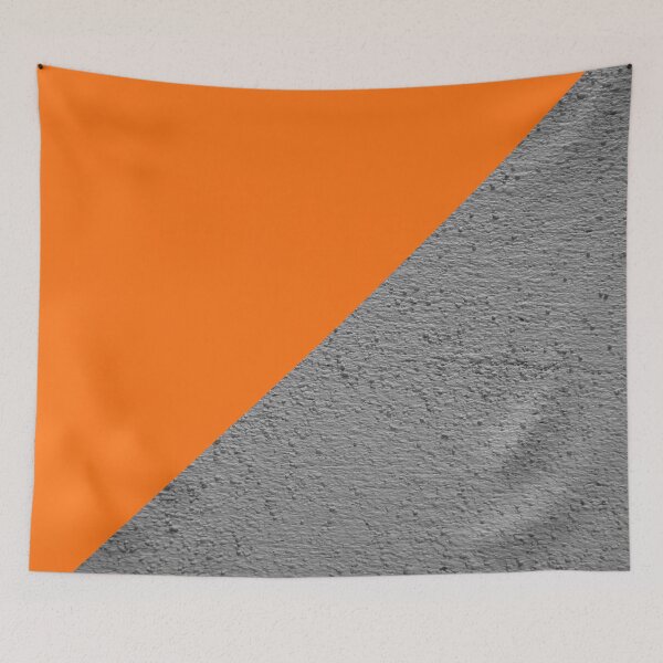 Item preview, Concrete grey and orange geometric background designed and sold by by-jwp.
