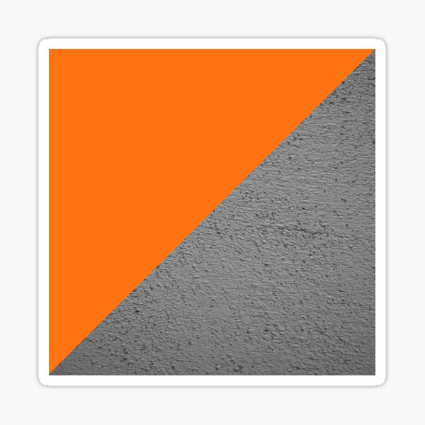 Beton gegen orange diagonalen Farbblock Sticker