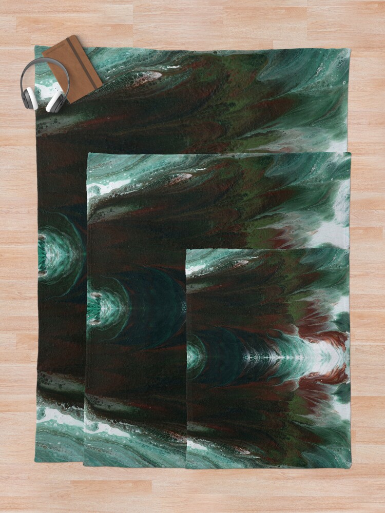 Alternate view of Surging Waves Throw Blanket